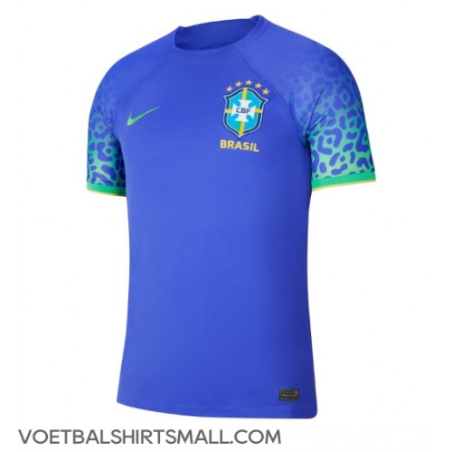Brazilië Voetbalkleding Uitshirt WK 2022 Korte Mouwen